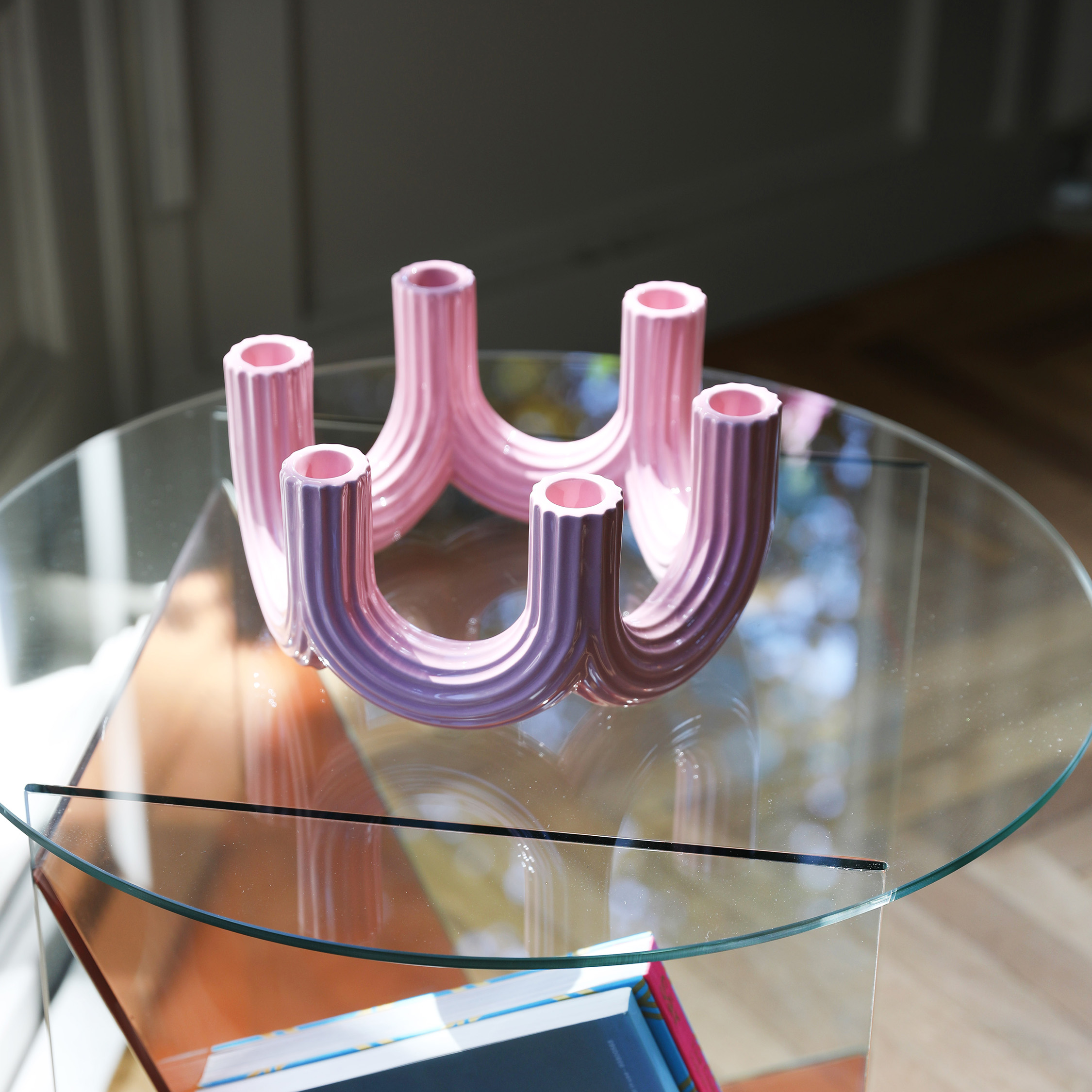 Candle holder churros pink Candle holders &k Amsterdam